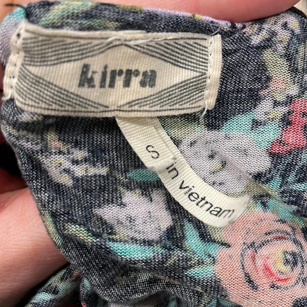 Kirra Floral Black Top with cute back - Picture 5 of 5